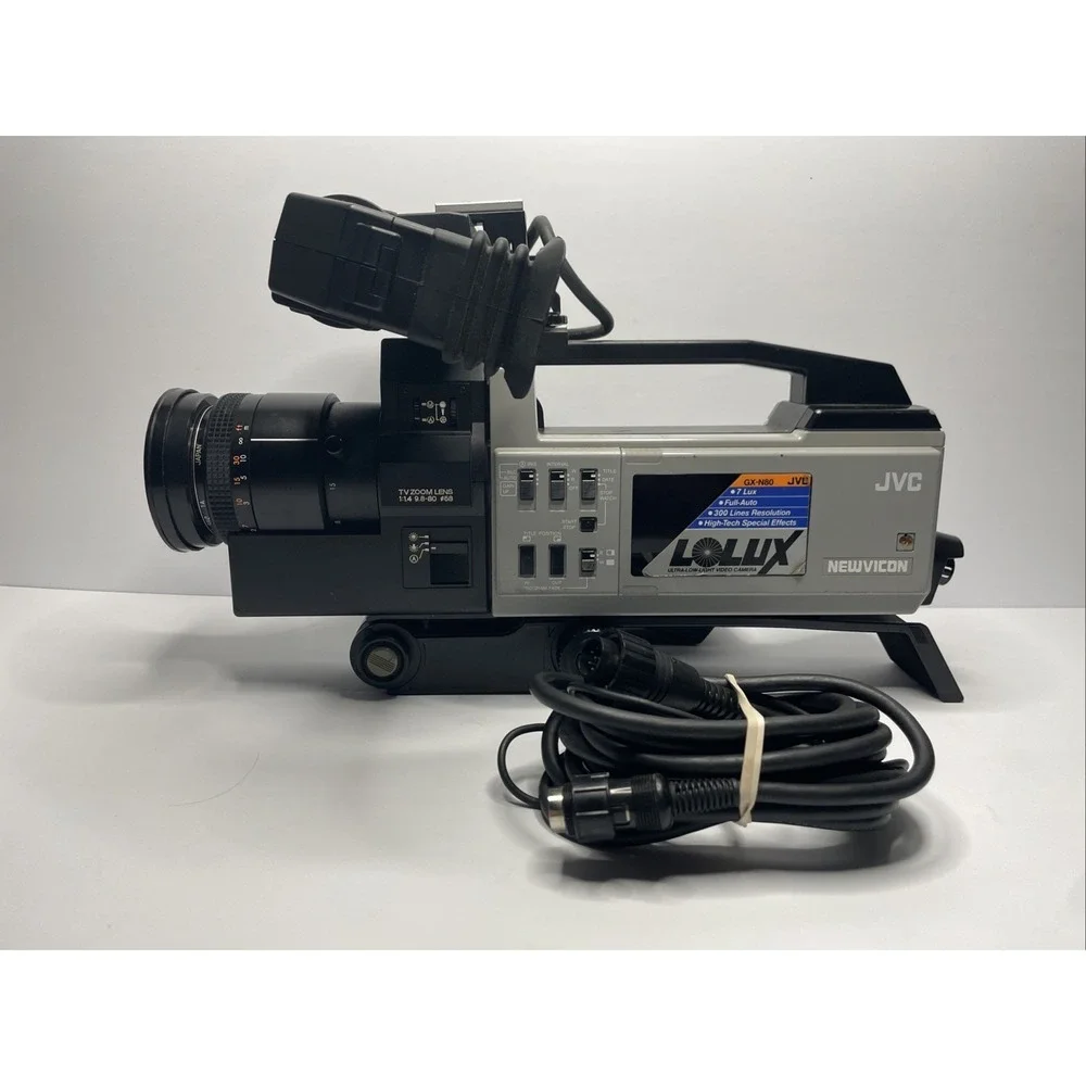 Vintage JVC GX-N80 Color Video Camera Newvicon LoLux 1985 Retro Analog Camcorder